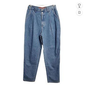 cool vintage 80s and 90s jeans. High waisted and tapered.